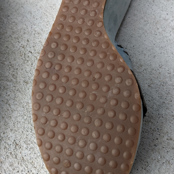 Leather Cordani Wedge Sandals, Size 7, Light Blue - Picture 5 of 10